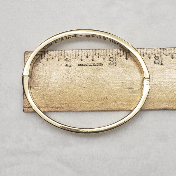 Baubler & Stila Gold Tone Bangle Bracelet Magnetic Clip Closure Fashion Jewelry - Picture 4 of 6